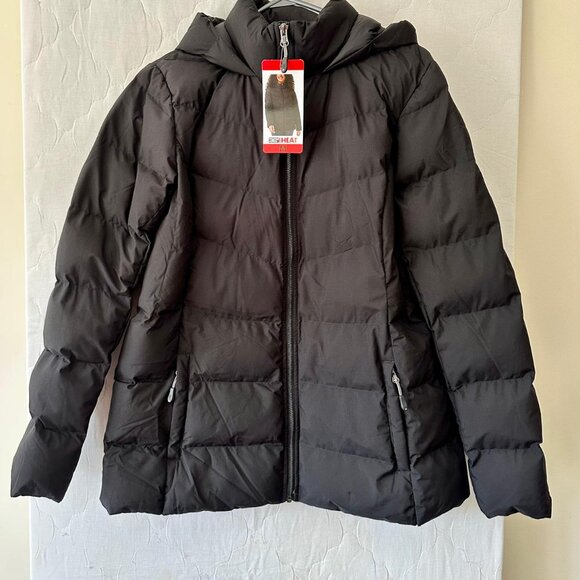 32 Degrees Heat Women's Full Zip Winter Hoodie Jacket, Black, Size M - Picture 4 of 6